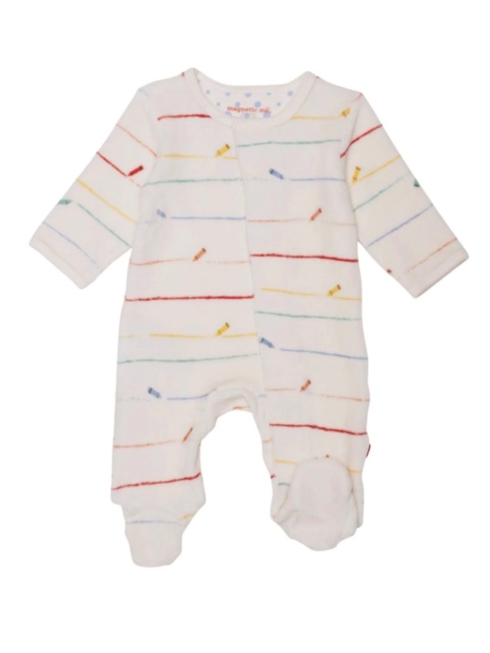 Magnetic Me “House of Hue” Velour Footie, 0-3M